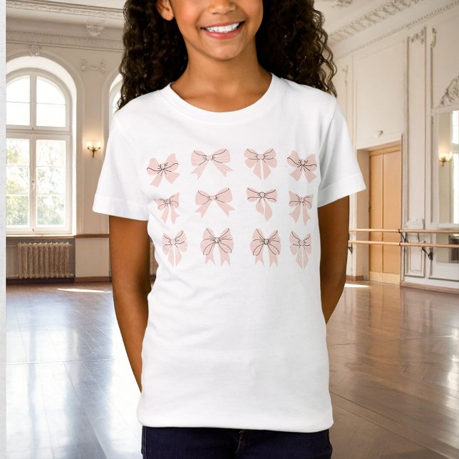 Camiseta Lindo lazo Coquette rosa rubor (Subido por el creador)