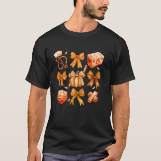 Camiseta Lindo lazo de coqueta naranja chica enfermera otoñ
