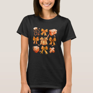 Camiseta Lindo lazo de coqueta naranja chica enfermera otoñ