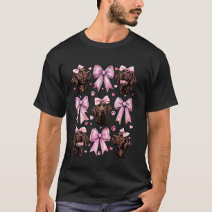 Camiseta Lindo lazo Lab chocolate Labrador Retriever de cho