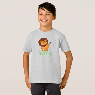 Camiseta lindo león con tu nombre