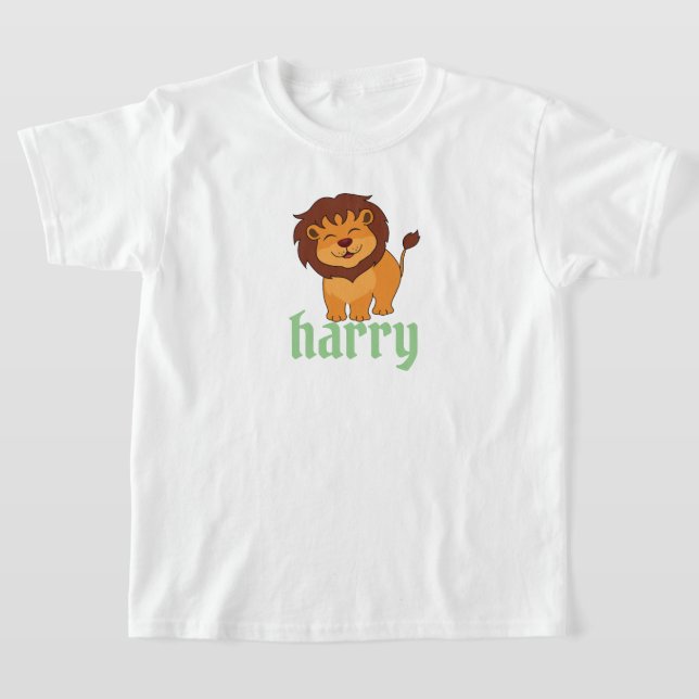 Camiseta lindo león con tu nombre (Distribución)