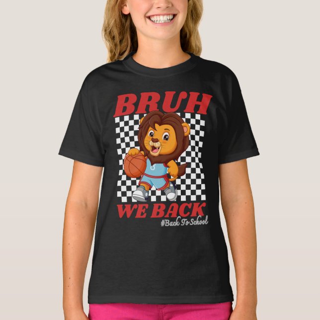 Camiseta Lindo León de Baloncesto BRUH WE BACK De Vuelta a  (Anverso)