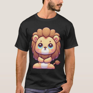 Camiseta Lindo león de dibujos animados en pose de yoga fam