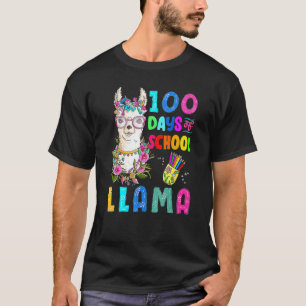 Camiseta Lindo Llama Sin Problemas 100 Días de Escuela De V