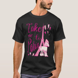 Camiseta Lindo llévame a París Torre Eiffel Caniche Francés