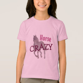 Camiseta Lindo LOCO del caballo para el ROSA ecuestre de