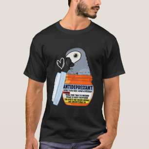 Camiseta Lindo loro antidepresivo I Gris africano