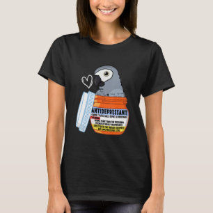 Camiseta Lindo loro antidepresivo I Gris africano