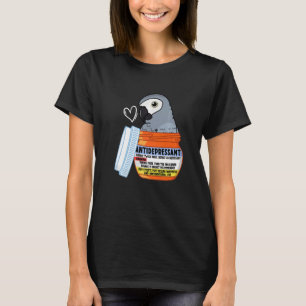 Camiseta Lindo loro antidepresivo I Gris africano