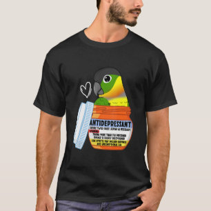 Camiseta Lindo loro antidepresivo I Lado amarillo mejilla v