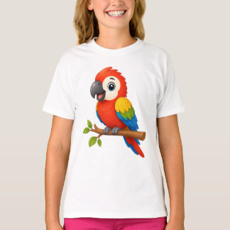 Camiseta Lindo loro guacamayo de dibujos animados