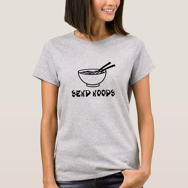 Camiseta lindo mandar noods camisas graciosas mujeres tee (Anverso)