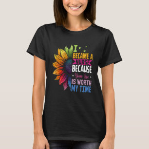 Camiseta Lindo Me Convertí En Enfermera Porque Tu Vida Vale