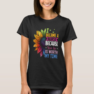 Camiseta Lindo Me Convertí En Enfermera Porque Tu Vida Vale