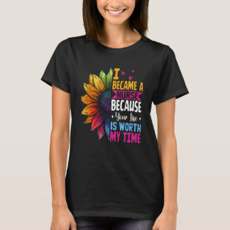 Camiseta Lindo Me Convertí En Enfermera Porque Tu Vida Vale