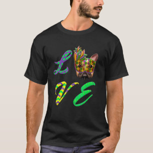Camiseta Lindo Me encanta el perro pug de Mardi Gras
