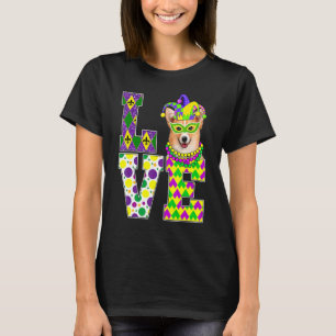 Camiseta Lindo Me Encanta Mardi Gras Corgi Perro Cachorro R