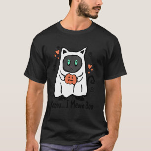 Camiseta Lindo Meow Quiero Decir Boo Fantasma Amantes De Ga