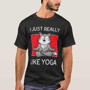 Camiseta Lindo Namaste Lobo Me Gusta Mucho Yoga Pilates