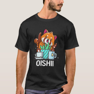 Camiseta Lindo Namaste Panda Rojo Hace Yoga Jardinería Café