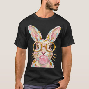 Camiseta Lindo niño con pinceladas de conejito de Pascua de