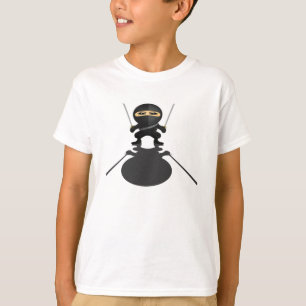 Camiseta Lindo Niño Ninja con Doble Katana Guerrero de Dibu