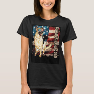 Camiseta Lindo padre pastor alemán bandera americana patrió