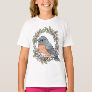 Camiseta Lindo pájaro de Connecticut con laurel de montaña
