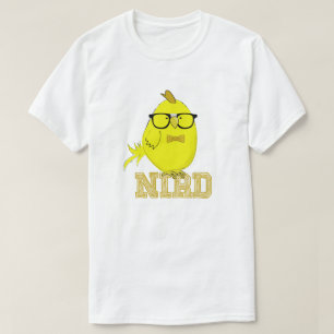 Camiseta Lindo Pájaro Nerd Amarillo