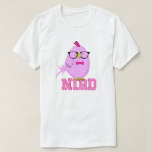 Camiseta Lindo pájaro nerd púrpura