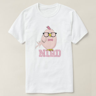 Camiseta Lindo Pájaro Nerd Rosa