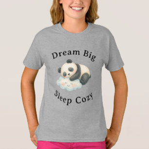 Camiseta Lindo Panda Dormido en Nube Acuarela