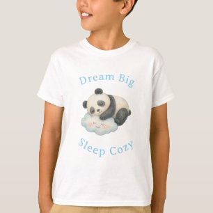 Camiseta Lindo Panda Dormido en Nube Acuarela