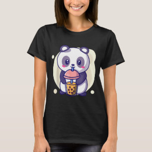 Camiseta Lindo panda kawaii bebe té de burbujas boba kawaii