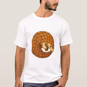 Camiseta Lindo Pangolín Enrollado Animal Introvertido