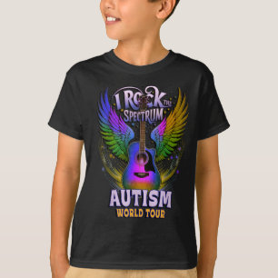 Camiseta Lindo Papá del Mundo del Autismo Rock The Spectrum
