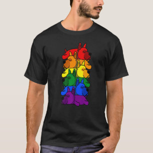 Camiseta Lindo pastor alemán arcoíris Orgullo gay Lgbt Cach