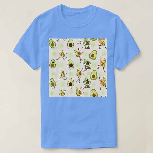 Camiseta lindo patrón de aguacate 4 (Diseño del anverso)
