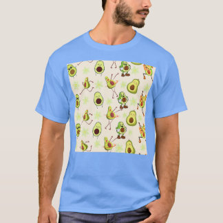 Camiseta lindo patrón de aguacate 4