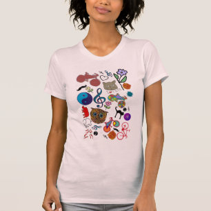 Camiseta lindo patrón de color de chica