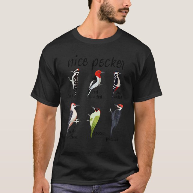 Camiseta Lindo Peckers Birds Woodpecker (Anverso)