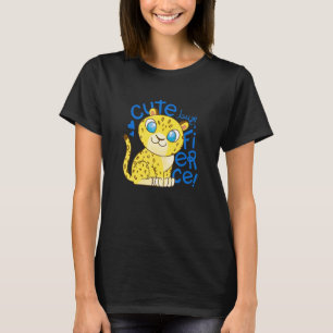 Camiseta Lindo pequeño leopardo niños lindo pero fiero gato