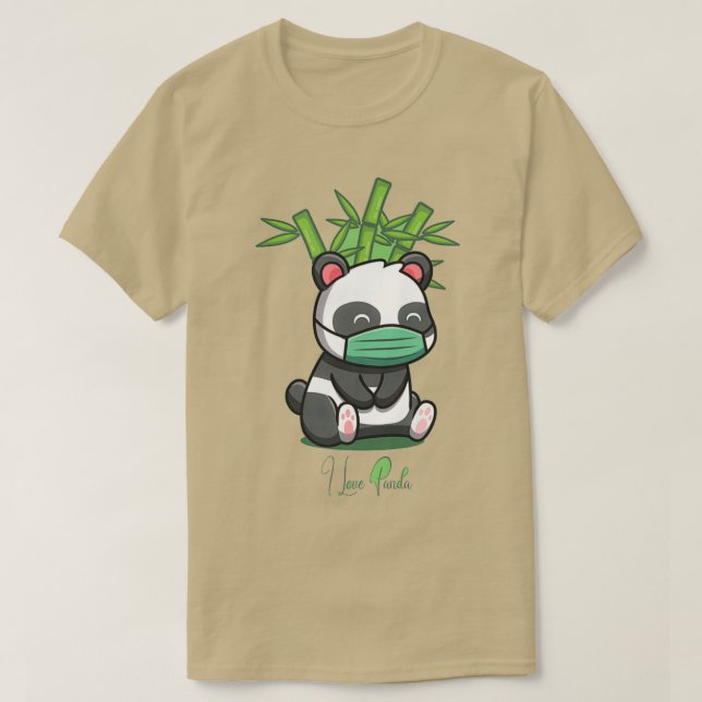 Camiseta lindo pequeño panda me encanta panda clasique t (Diseño del anverso)