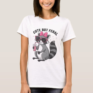 Camiseta Lindo Pero Feral – Humor Divertido de Mapache