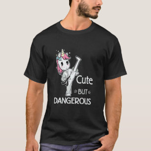 Camiseta Lindo pero Peligroso Karate Taekwondo Unicornio