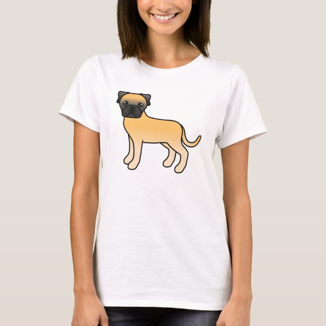 Camiseta Lindo perro Bullmastiff cervato de dibujos animado (Anverso)