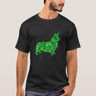 Camiseta Lindo perro Corgi Trébol Día de San Patricio Irlan