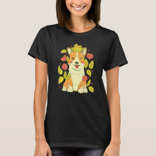Camiseta Lindo perro Corgi y rana