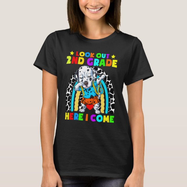 Camiseta Lindo perro dálmata haciendo dabbing, cuidado con  (Anverso)
